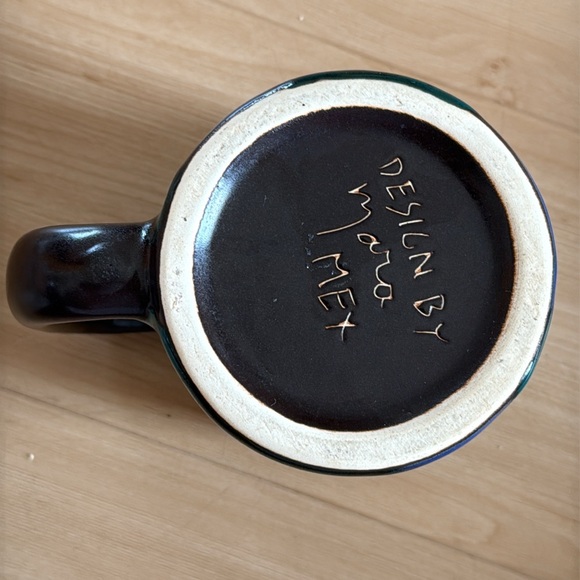 MARA STONEWARE MULTICOLORED “FISH IN SEA” 16Oz HANDCRAFTED MUG - Picture 8 of 9